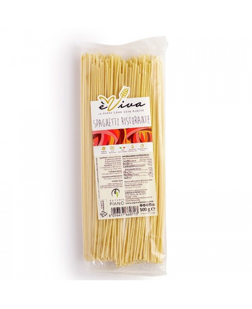 Spaghetti | Artisan Bronze-Drawn Pasta 500g, Slow Low-Temperature Drying, 100% Italian Wheat, With Wheat Germ – èViva