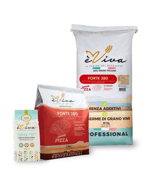 Strong Flour W320 for Neapolitan Pizza | With Live Wheat Germ from Italy